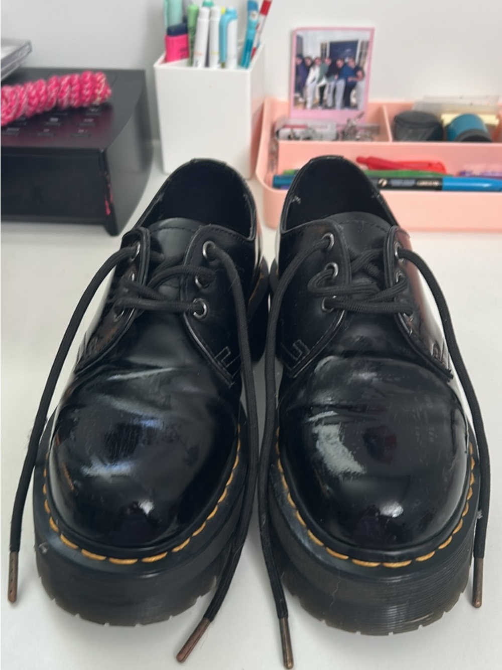 Dr. Martens Black Patent Leather, size 7 women